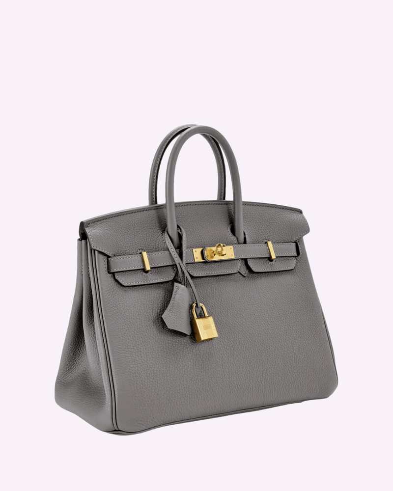 Sac gris clair Armure Urbaine – vue studio, silhouette épurée