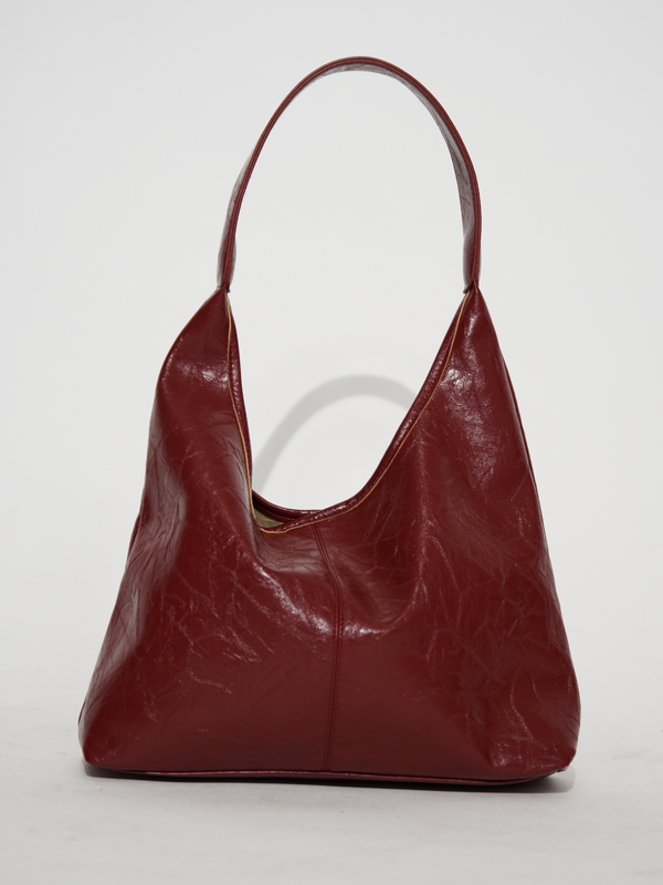 Sac à main rouge femme en simili cuir, vue frontale