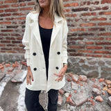 Isaline™ | Cappotto doppiopetto di media lunghezza